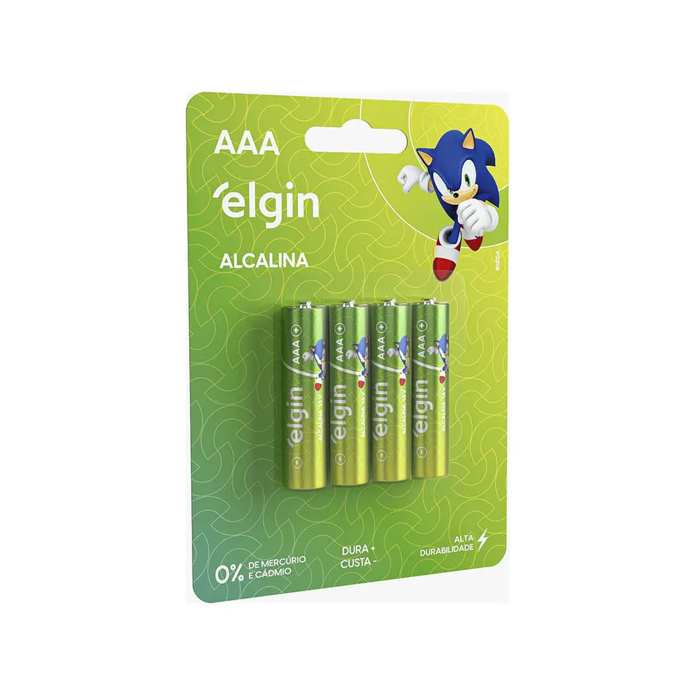 Pilha Elgin Alcalina LR3 AAA C/4
