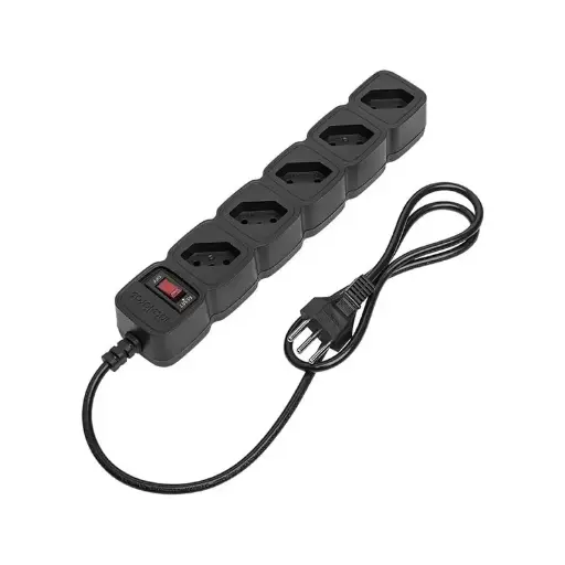 [FLTSMS1] Filtro de Linha Intelbras c/ 5 Tomadas (Preto)